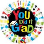 You did it Grad inflated mylar balloon