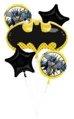 Batman Mylar Balloon Bouquet Inflated with Helium