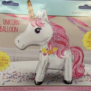 Magical Unicorn Mylar Party Balloon 22x25 Inch Inflated with Air (not floating)