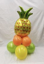 Pineapple Center Piece Latex & Mylar Balloon bouquet Inflated
