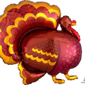 38" Happy Thanksgiving  Mylar Balloon Inflated