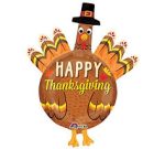 38" Happy Thanksgiving  Mylar Balloon Inflated