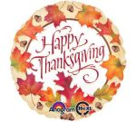 Thanksgiving leave 17 inch Mylar Balloon Inflated