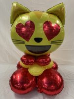 Emoji Center Piece Valentine Mylar Balloon Inflated with Air