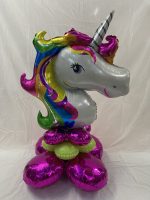 Unicorn Center Piece Mylar Balloon Inflated with Air