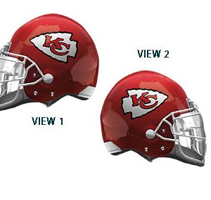Super Bowl Large Shape Kansas City Chiefs Helmet 21 Inch Mylar Balloon Helium Inflated