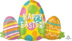 29" Trio Easter Egg Mylar Balloon Inflated