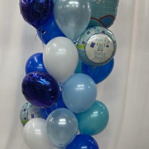 Elegant Baby Balloon Bouquet Inflated With Helium and attached to Weight