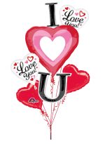 Valentine's Day IVU  Mylar Balloons Bouquet
