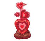 Valentine's Day Love Hearts Mylar Balloon 55 inch Inflated with Air Only
