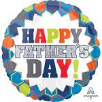 Happy Father's Day Burst (Dad) Mylar Balloon 17 inch Inflated
