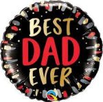 Best Dad Ever Mylar Balloon 18 inch Inflated