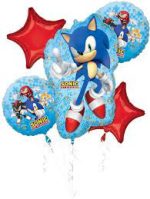 Sonic the Hedgehog Mylar Balloon Bouquet Inflated