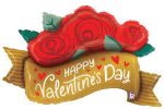 Happy Valentine's Day Banner Mylar Balloon 41 Inch Inflated