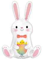 Easter Bunny Chick Love Mylar Balloon 33 Inch Inflated
