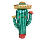 Fiesta Cactus 38 Inch Mylar Balloon Inflated