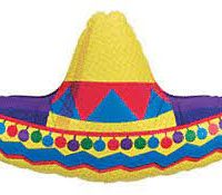 Cinco De Mayo, Sombrero Mylar Balloon 34 Inch Inflated