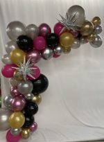 Elegant Arch with Magic Star Spike and Latex Balloons