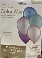 15 - 11" Cosmics Pearl Latex Balloons Bouquet Inflated Attached with Weight