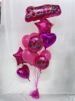 Barbie Mylar and Latex Balloons Bouquet Inflated