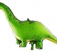 Green Dinosaur 24.9"x50.9" inch Mylar Balloon Inflated