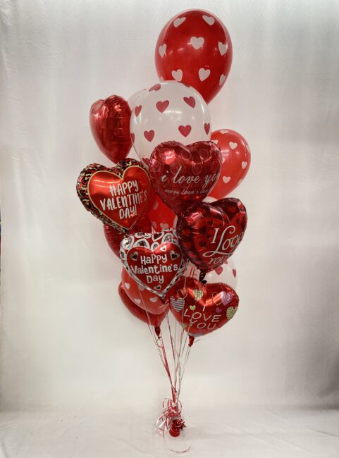Valentines Day Mylar and Latex Balloons ( Love and Heart) Bouquet ...