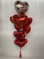 Valentine's Day Balloons Bouquet ( Love and Heart) with 30"Big Heart Mylar Balloon