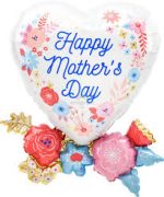 Happy Mother's Day with Heart 30 inch mylar balloon