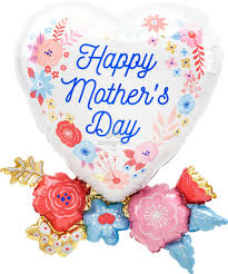 Happy Mother's Day with Heart 30 inch mylar balloon