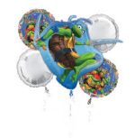 Teenage Mutant Ninja Turtles Mylar Balloon Bouquet Inflated with Helium