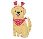 Valentine's Day Doggone Cute Dog shape 36 Inch Mylar Balloon Inflated