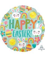 Happy Easter Icons 18 Inch Mylar Balloon Inflated