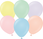 15 - 12" Pastel Latex Balloons Bouquet Inflated Attached with Weight