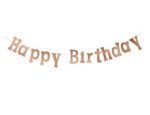 Rose Gold Happy Birthday 7.9 Ft String Party Diamond Banner