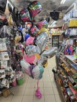 Butterflies Mixed Mylar and Latex Inflated Attached with Weight