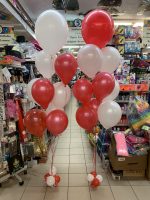 Latex Balloons Inflated Attached with Weight