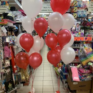 Latex Balloons Inflated Attached with Weight